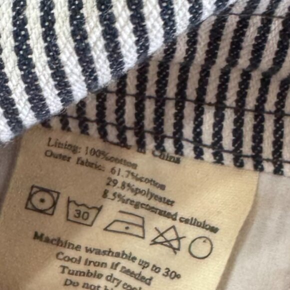 DOTTY DUNGAREES -  STRIPE OVERALL SHORT - WHITE/BLUE - NWT - Picture 5 of 5